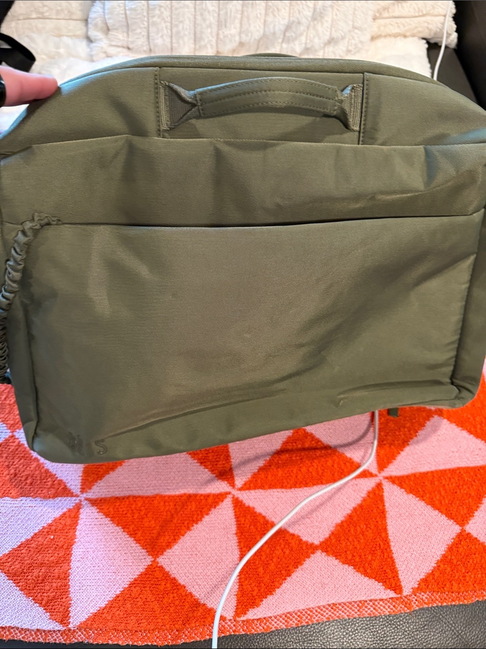 BEIS Olive Green Laptop Briefcase - Slim Professional Carryall